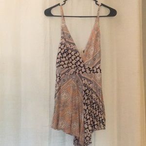 Floral and paisley romper